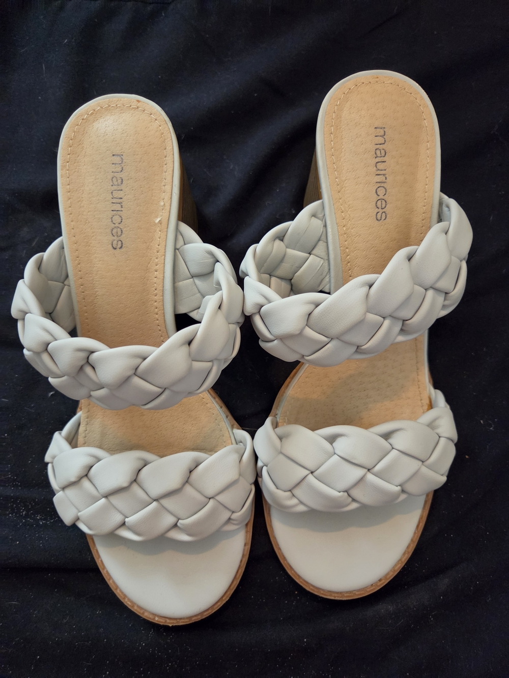 Maurices Braided Double-Strap Slide Heels